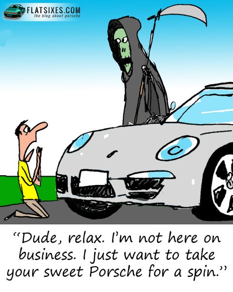 Porsche Cartoon Death Comes To Visit 480x600