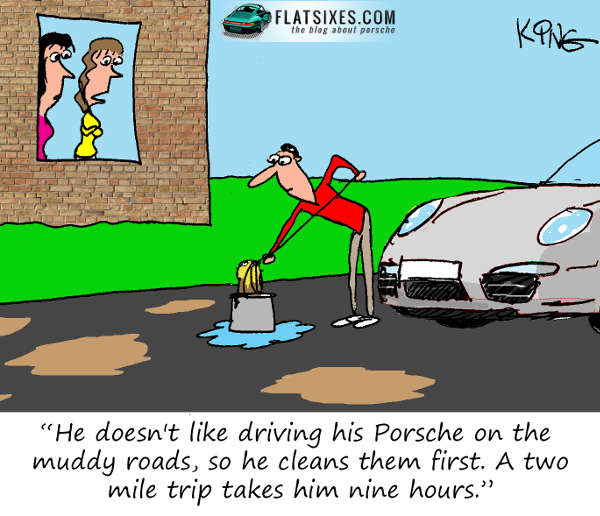 Porsche Mud Season Cartoon