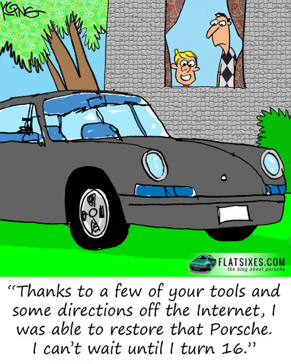 Porsche Cartoon Mechanic Skills E1490025391565