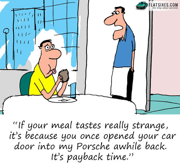 Porsche Cartoon Waiter