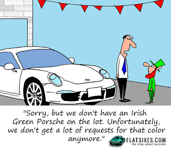 Saint Patricks Day Porsche Comic